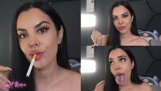 Making my tongue as dark as my lungs JOI | Sweet Maria