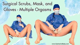 Surgical Scrubs, Mask, and Glove Multiple Orgasms - Medical Fetish - Taboo - Kink - Roleplay - Vagina - Labia - Medfet