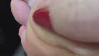 My dirty feet need your mouth - POV upclose - Lick and nibble this dusty dirt for Me