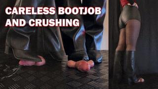 Careless Relaxing Bootjob and Crushing in Fold Over Boots (Edited Double Version) - TamyStarly - Cock Balls Crush Trample, Shoejob, Bootjob, CBT, Ballbusting, Trampling, Stomping