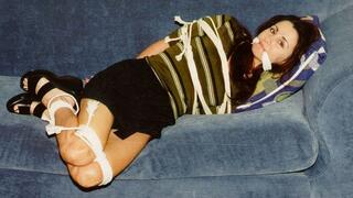 Watch Self Proclaimed Escape Artist Liberty Lawrence Try To Chew Through Her Ropes (Even Though She's Tightly Gagged)!