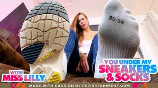 Your place is down there, under my sneakers and socks. ( Foot Humiliaiton with Sneakers & Socks with Miss LIlly ) FULL HD MP4