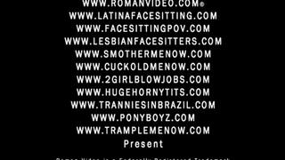 Sophie Dee and Asa Akira in hot femdom nude aggressive face sitting pussy ilcking to orgasm on male slaves ass worship POV closeups and more 223022