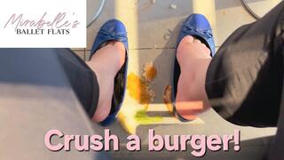 Crushing French Fries and Burger in public! (Full HD) Mirabelle´s Ballet Flats