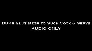 Dumb Slut Begs to Suck Cock and Serve AUDIO ONLY