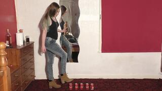 Coca Cola Cans Vs Sophie's Boots (4K)