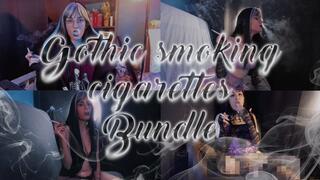 Gothic girl smoking cigarettes Old videos bundle + masturbation (bonus video)