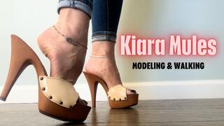 Walking & Modeling High Heel Kiara Mules