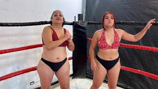 FENIX & ELEKTRA vs LUNA & AMBER | Competitive Bikini Wrestling Showdown