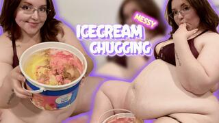 MESSY Icecream CHUGGING