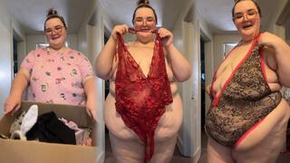 SSBBW Lace Bodysuit Try On