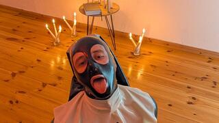 The Latex Nun and her holly Fuck Machine