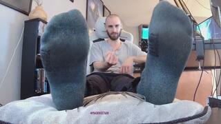 Sweaty sock & foot humiliation POV
