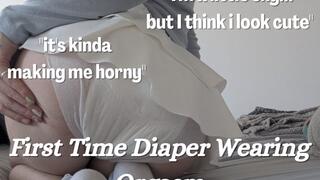 First Time Diaper Orgasm: ABDL -- Frisky Freckled Fox
