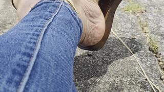 Milah Divine Highly Arched Feet show in jeans and Kiara heels