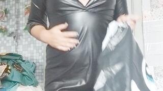 girl sexy riding on inflatable whale