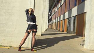 Neele - leather and rht nylons with santa cruz pumps -part 1 - mp4-1920x1080