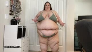 Sasha's Skimpy Bikini & Fat Chat