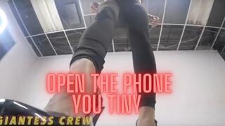 Giantess Crew Open your phone, You tiny!