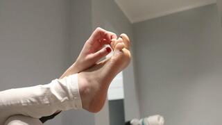 Feet Playing during watching Tv