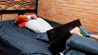 Foot Tickling on Latina Girlfriend – Face Down in Stocks with Oil, Glove, Hairbrush & More