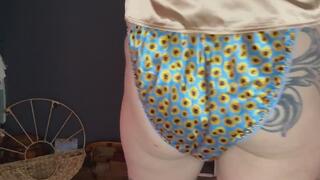 Trying on a bunch of new satin panties