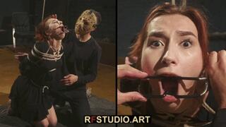 Daria - New Model in Rope Bondage, Mouth Spreader and Sexy Bastinado (UHD 4K MP4)