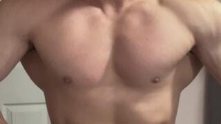 Oiled Up Bodybuilder Flexing, Stripping & Solo Play