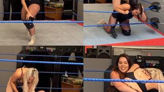 nadia vs Chardonnay competitive pro wrestling match