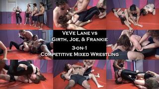 VeVe vs Girth, Joe, and Frankie: 3-on-1 Competitive Mixed Wrestling Challenge (Sept 2025)