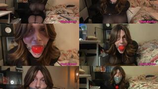 Stripper Wrap Gagged Bent Over & Made to Cum HARD