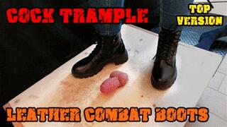 Crushing his Cock in Combat Boots Black Leather - CBT Bootjob with TamyStarly - (Top Version) - Heeljob, Ballbusting, Femdom, Shoejob, Ball Stomping, Foot Fetish Domination, Footjob, Cock Board, Crush