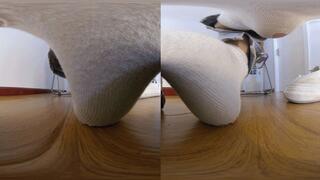 VR360 MARTINA's dirty shoes, smelly socks and dirty feet crushed Jamie