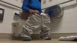 Public Toilet Pee in the Library