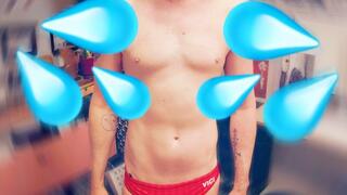 Cumming on my red Speedo -fan request