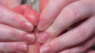 Rubbing Lotion into my Petite Feet