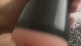 Using Pussy Toy with massive 9 inch cock to Cum all over myself