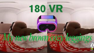 VR 180 new brown cozy leggings