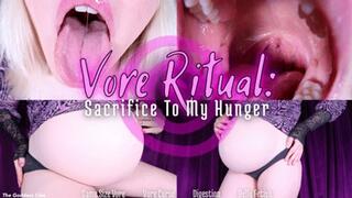 Vore Ritual: Sacrifice To My Hunger - HD - The Goddess Clue, Cursed To Consume My Fellow Humans, I Am A Slave To My Own Ravenous Hunger, Ritualistic Sacrificing, Belly Fetish, Growing And Shrinking Stomach, Swallowing, Gulping, Mesmerizing, Expansion Vore