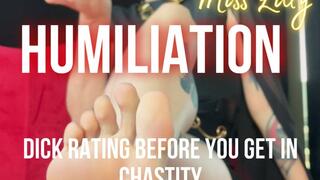 Miss Lilly Rates Your Dick Before Locking You In Chastity!