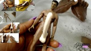 Caught in Her Tub, Water Play – The Giantess Finds Her Tiny Spy Peeping Neighbor And Held Captive