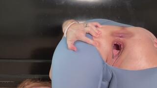 My big pussy and asshole ripped through my leggings!