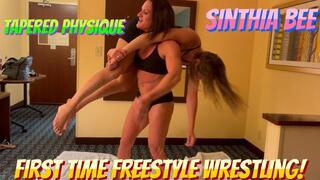Sinthia Bee & Tapered Physique In First Time Freestyle Wrestling!