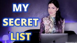 MY SECRET LIST