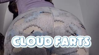 Alesia farting hard in Nube's pants