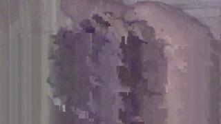 Hands free cum while sucking dildo