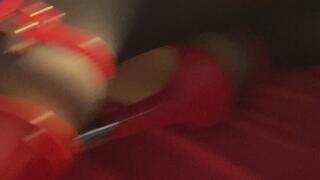 Nylon tights & red obsession Come with me in my bed with my beautiful tights and my red heels ????