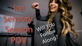 POV Drool and Ice Sensory Play