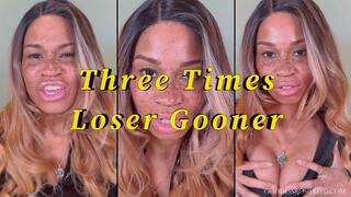 Three Times Loser Gooner- Ebony Femdom Goddess Rosie Reed Gooner Mind Fuck Loser Humiliation Tease- 1080p HD