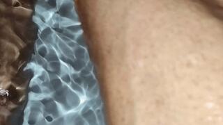 Tempest flexing in the tub